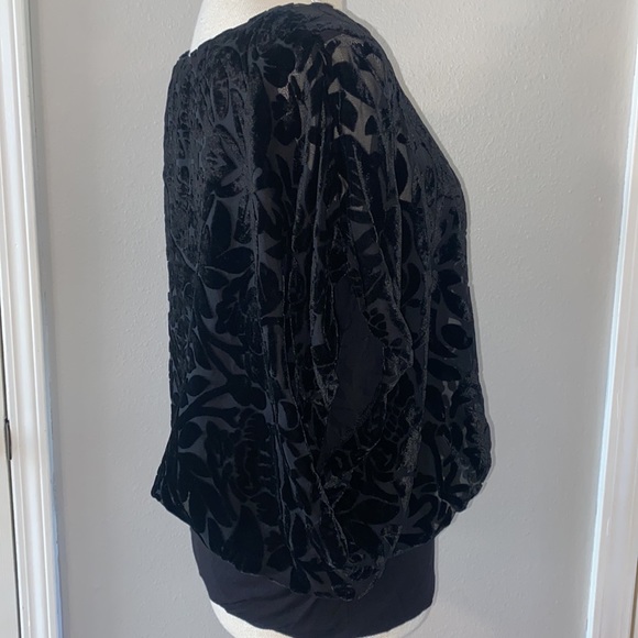 Joseph A Velvet Burnout Style Short Sleeve Top - Picture 4 of 8